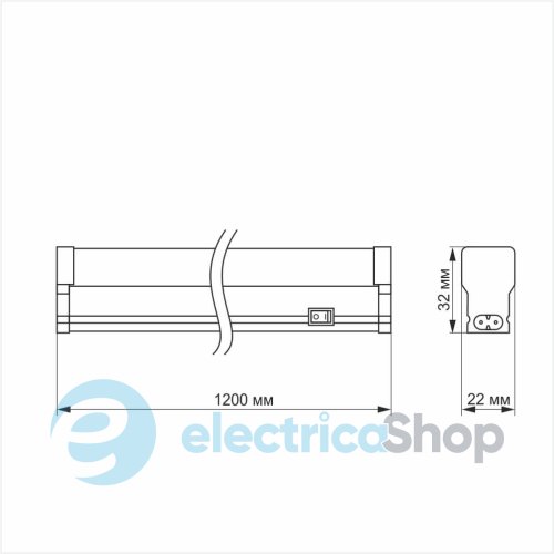 LED свiтильник лiнiйний TITANUM TL-T5-20125 20W 1,2М 5000K (26379)