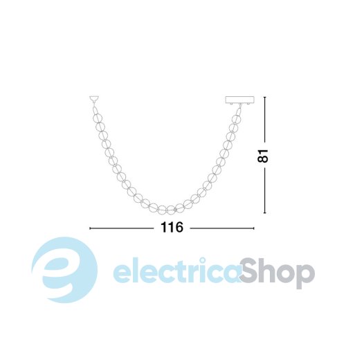 Подвесной светильник PERLA 9186955 Nova Luce
