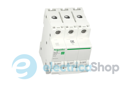 Автоматичний вимикач 3P, 25 A, B, 6kA Schneider Electric Resi9
