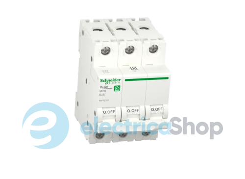 Автоматичний вимикач 3P, 25 A, B, 6kA Schneider Electric Resi9