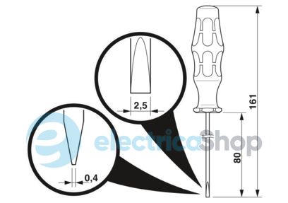 Шлицевая отвертка SZS 0,4X2,5 VDE Phoenix Contact 1205037