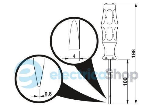 Шлицевая отвертка SZF 2-0,8X4,0 Phoenix Contact 1204520