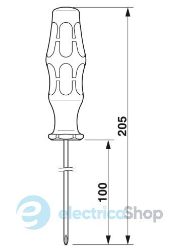 Крестообразная отвертка SZK PZ2 VDE Phoenix Contact 1206463
