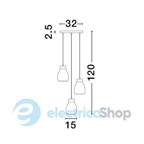 Светильник подвесной BLAKU 9009271 Nova Luce