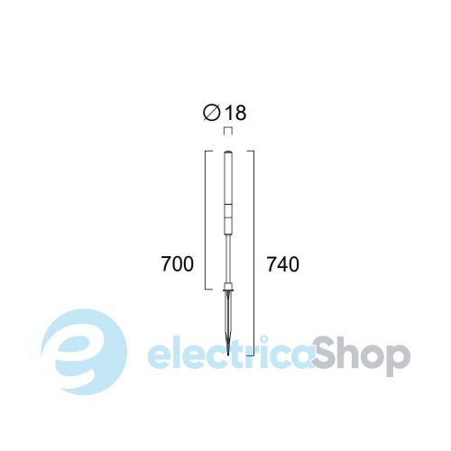 Уличный вкапываемый светильник Viokef STICK 4320600