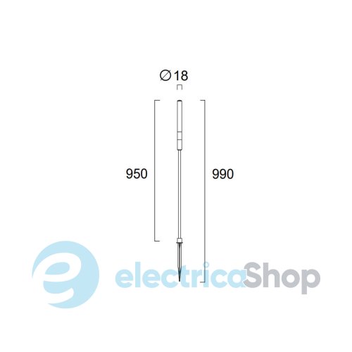 Вуличний вкопуваний світильник Viokef STICK 4320700