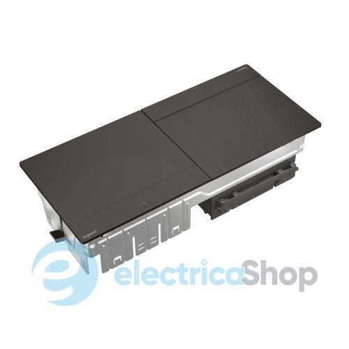 Выдвижной люк на 2х4 модулей Legrand INCARA POP-UP 654806 пустой, с монтажным комплектом, черный