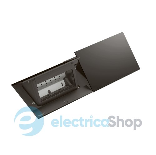 Выдвижной люк на 2х4 модулей Legrand INCARA POP-UP 654806 пустой, с монтажным комплектом, черный