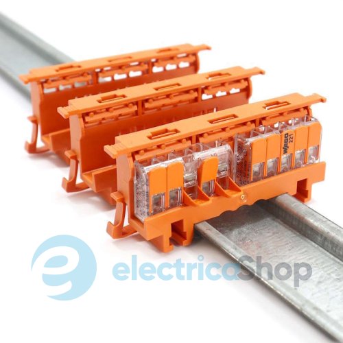 Монтажний адаптер wago 221-510, для клем 221 серії 6мм.