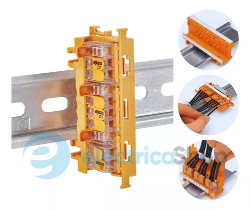 Монтажний адаптер wago 221-510, для клем 221 серії 6мм.