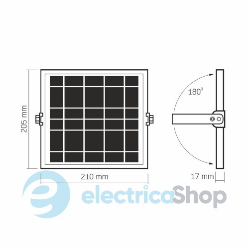 LED прожектор автономний VIDEX 1400Lm 5000K (VL-FSO4-205-S)