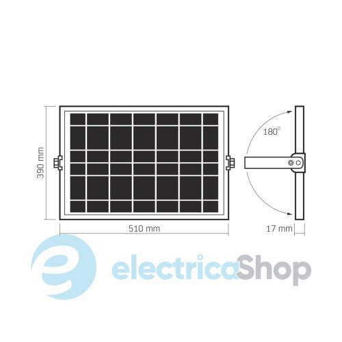 LED прожектор автономний VIDEX 3740Lm 5000K (VL-FSO5-3005)