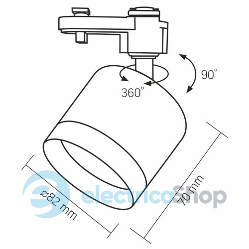 Трековий світильник VIDEX LED VL-SPF17C-BP