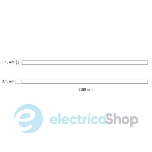 LED світильник VIDEX BN03 50W 1.2М 5000K 220V Black VL-BN03-50125B