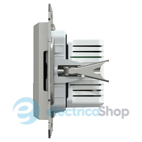 Розетка USB тип A+C 21 Вт Asfora EPH2700561 алюминий