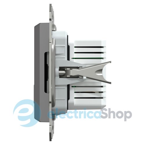 Розетка USB тип A+C 21 Вт Asfora (EPH2700571 антрацит)
