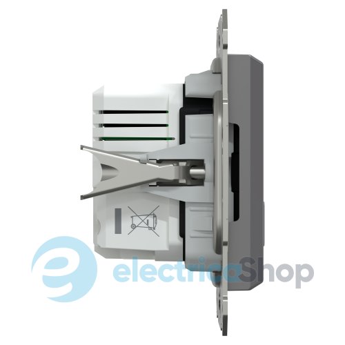 Розетка USB тип A+C 21 Вт Asfora (EPH2700571 антрацит)