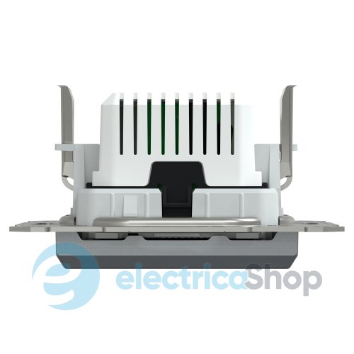 Розетка USB тип A+C 21 Вт Asfora (EPH2700562 сталь)