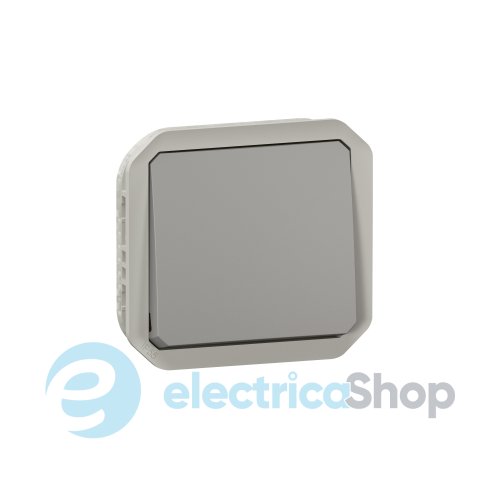 Переключатель 1-кл. 10А/250В мех-м. Legrand Plexo New 069511L серый цвет