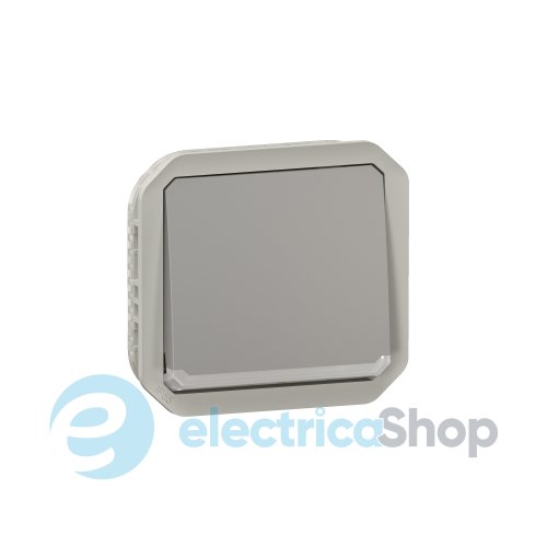 Переключатель 1-кл. 10А/250В с индикацией мех-м. Legrand Plexo New 069512L серый цвет