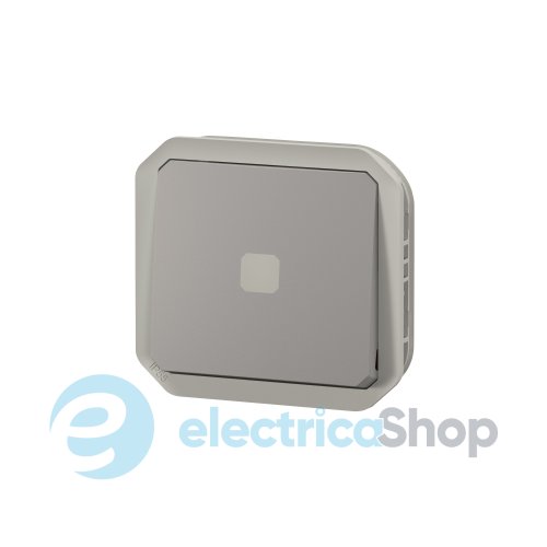 Переключатель 6А/250В с индикатором без нейтрали мех-м. Legrand Plexo New 069515L серый цвет