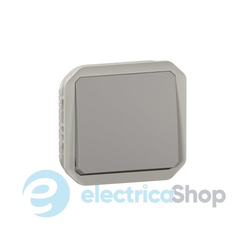 Переключатель промежуточный 1-кл. 10А/250В мех-м. Legrand Plexo New 069521L цвет серый