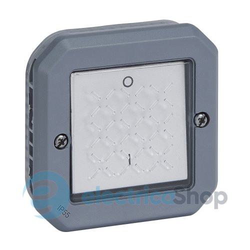 Вимикач 1-кл. 2-пол. 16А/250В мех-м. Legrand Plexo New 069527L колір сірий