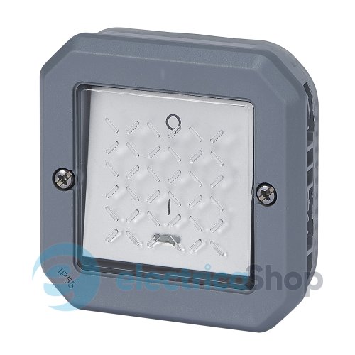 Выключатель 1-кл. 2-пол. 16А/250В с индикацией мех-м. Legrand Plexo New 069528L цвет серый
