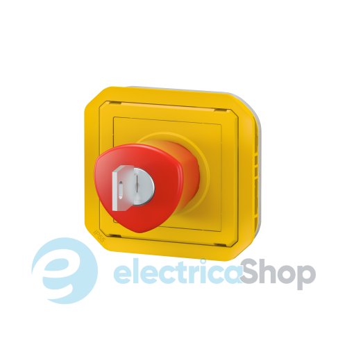 Кнопка аварийная с ключом мех-м. Legrand Plexo New 069548L желтый цвет