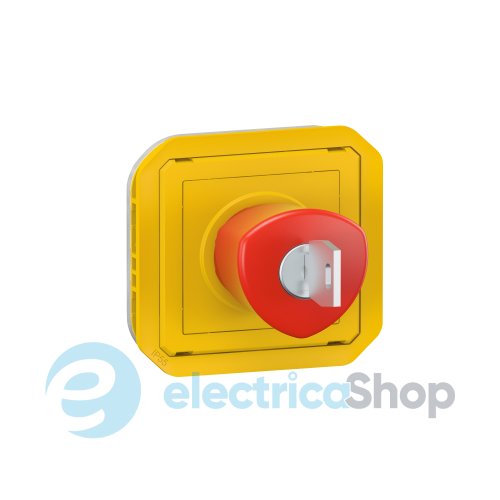 Кнопка аварийная с ключом мех-м. Legrand Plexo New 069548L желтый цвет
