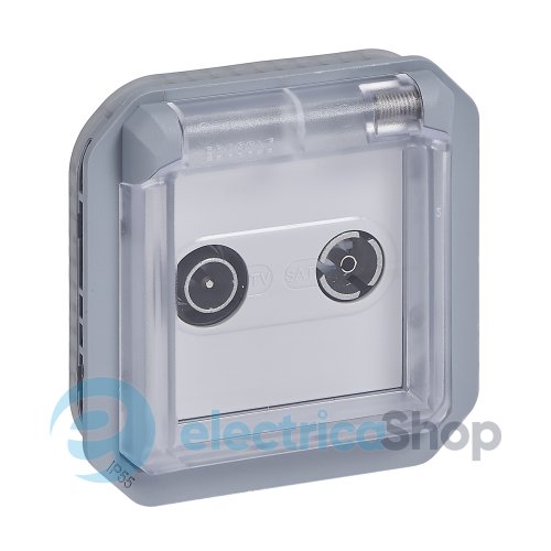 Розетка TV/R-SAT мех-м. Legrand Plexo New 069554L серый цвет