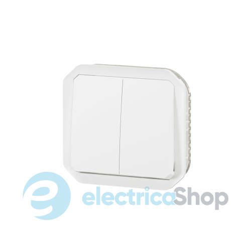 Перемикач/кнопка 2-кл. 10А/250В мех-м. Legrand Plexo New 069625L колір білий