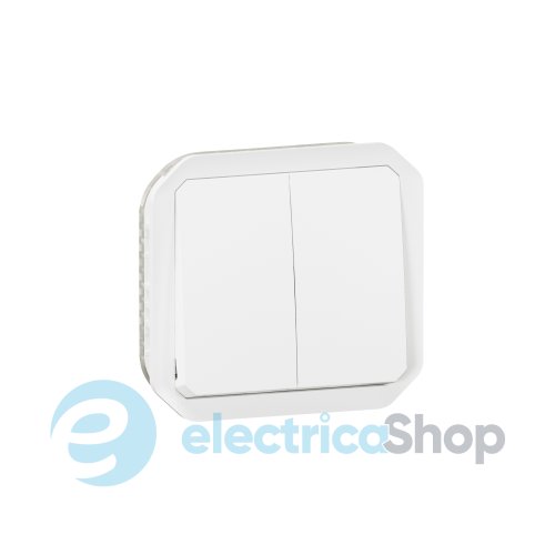 Перемикач/кнопка 2-кл. 10А/250В мех-м. Legrand Plexo New 069625L колір білий