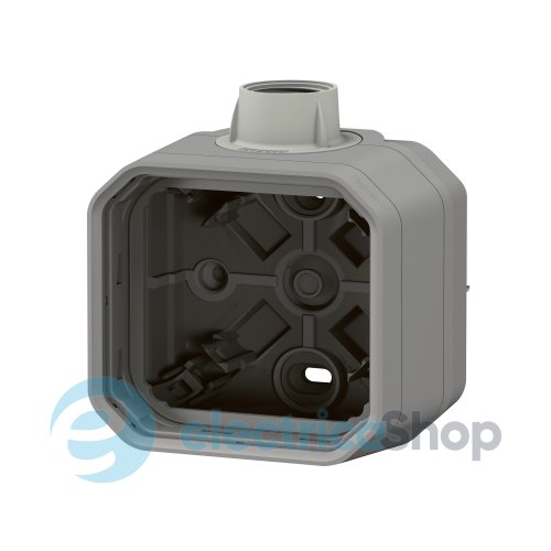 Коробка накл. 1-пост. с вводом ISO20 Legrand Plexo New 069656L цвет серый