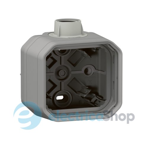 Коробка накл. 1-пост. с вводом ISO20 Legrand Plexo New 069656L цвет серый
