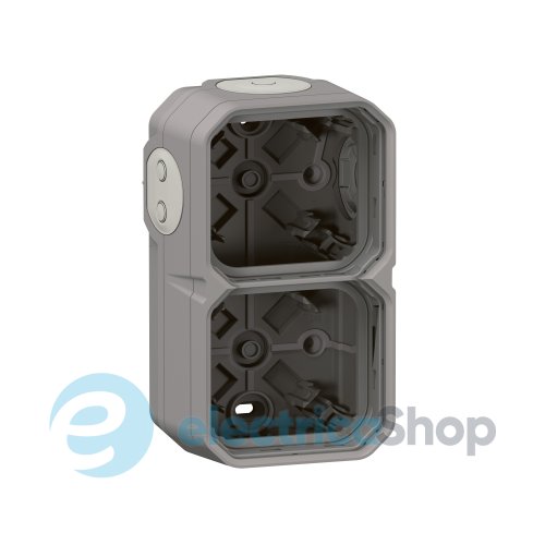 Коробка накл. 2-пост. гориз./верт. Legrand Plexo New 069672L цвет серый