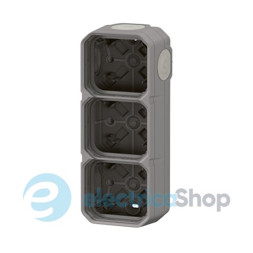 Коробка накл. 3-пост. гориз./верт. Legrand Plexo New 069680L цвет серый