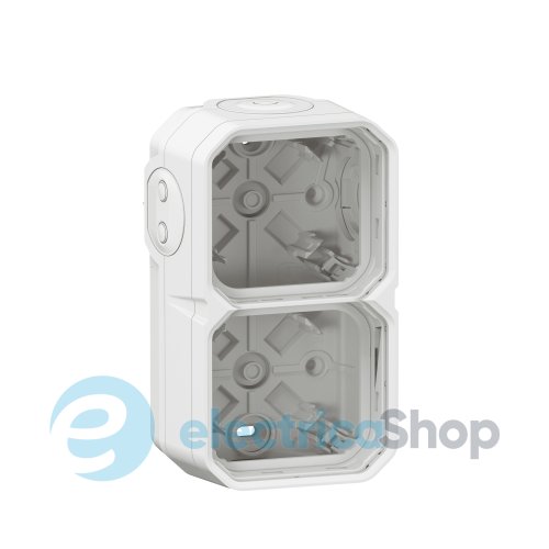 Коробка накл. 2-пост. гориз./верт. Legrand Plexo New 069690L цвет белый