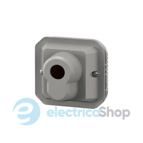 Выключатель с ключом 10А/250В 3-позиц. с еврозамком мех-м. Legrand Plexo New 069705L цвет серый