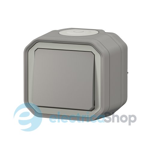 Переключатель 1-кл. 10А/250В накл. Legrand Plexo New 069711L цвет серый