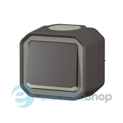 Переключатель 1-кл. 10А/250В с индикацией накл. Legrand Plexo New 069721L цвет антрацит