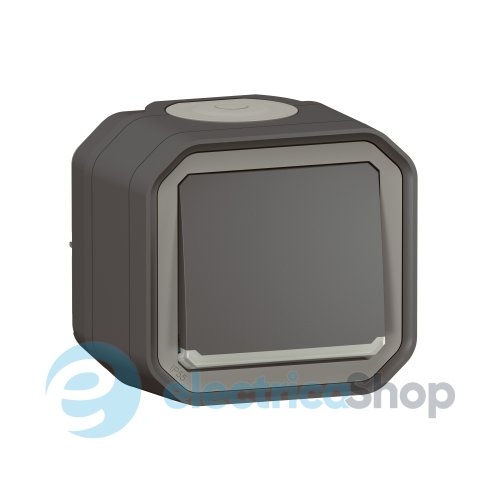 Переключатель 1-кл. 10А/250В с индикацией накл. Legrand Plexo New 069721L цвет антрацит