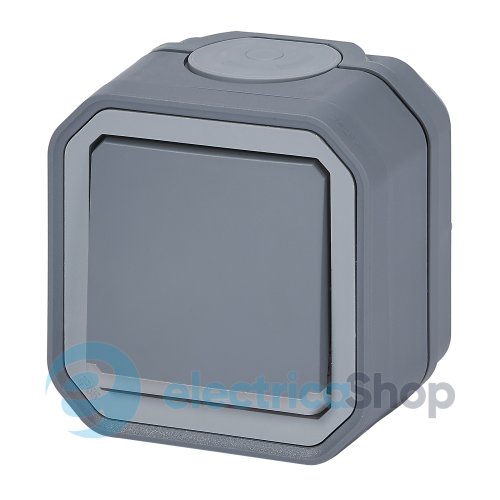 Выключатель 1-кл. 2-пол. 10А/250В с индикацией накл. Legrand Plexo New 069726L цвет серый