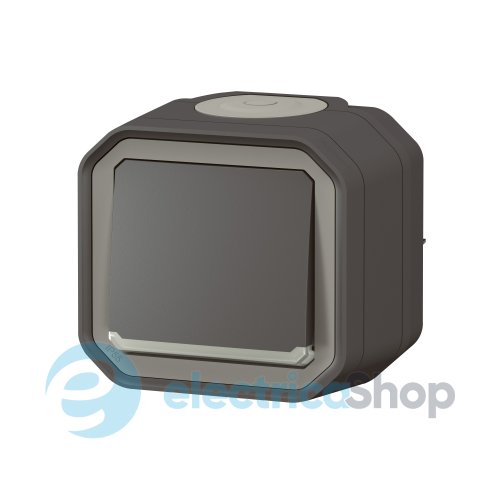 Переключатель с подсв. 1-кл. 10А/250В накл. Legrand Plexo New 069736L цвет антрацит