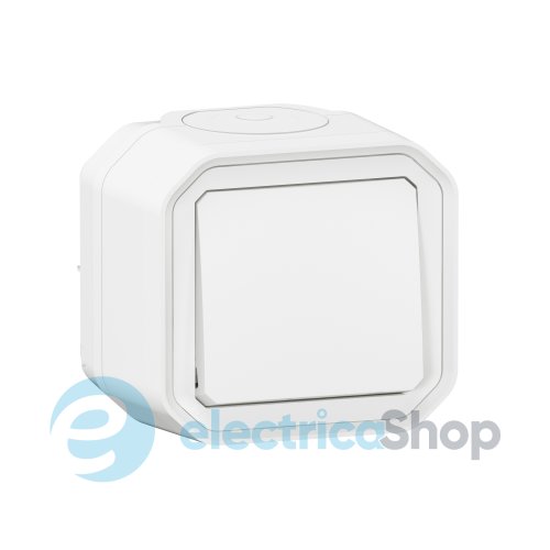 Кнопка 1-кл. 10А/250В с НВ конт. накл. Legrand Plexo New 069760L цвет белый