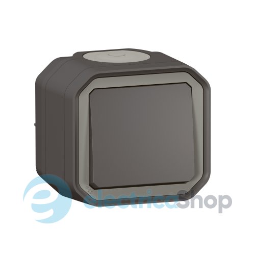 Переключатель 1-кл. 10А/250В накл. Legrand Plexo New 069761L цвет антрацит