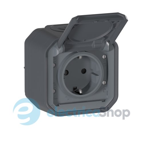 Розетка 2К+З 16А/250В для электробайка 16А/250В накл. Legrand Plexo New 069784L цвет антрацит