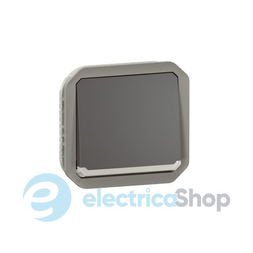 Переключатель 1-кл. 10А/250В с индикацией мех-м. Legrand Plexo New 069802L цвет антрацит