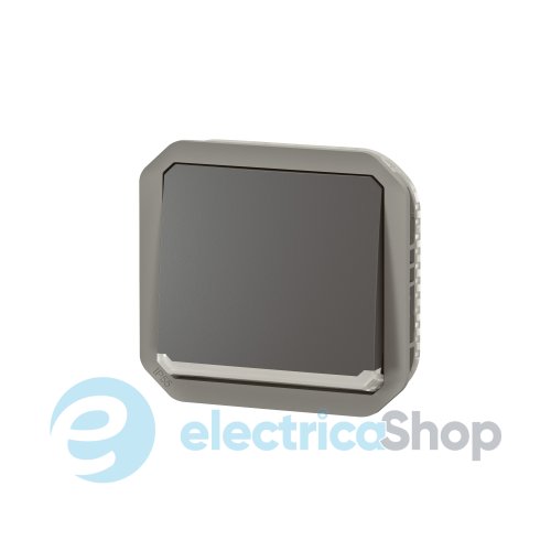 Переключатель с подсв. 1-кл. 10А/250В мех-м. Legrand Plexo New 069803L цвет антрацит