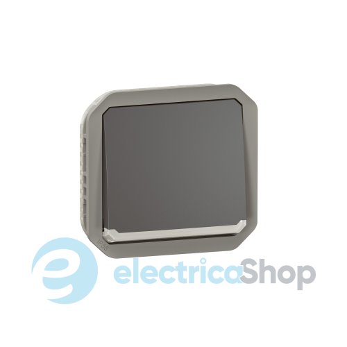 Переключатель с подсв. 1-кл. 10А/250В мех-м. Legrand Plexo New 069803L цвет антрацит